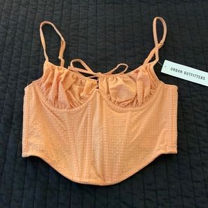 Small Orange Urban Outfitters Corset Top